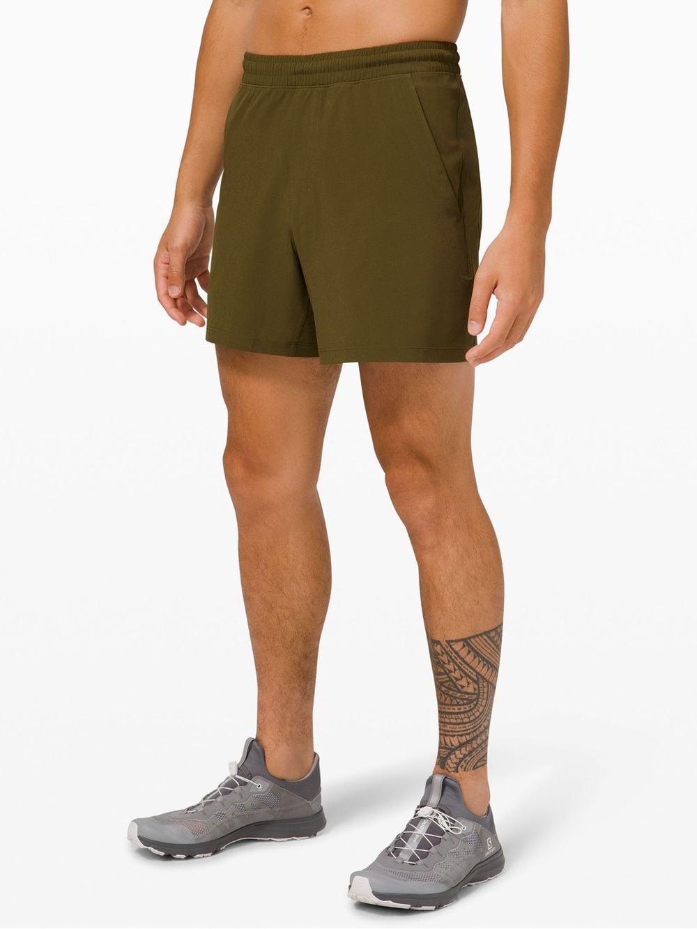Men’s Lululemon Pace Breaker Short Olive Green XL 9”